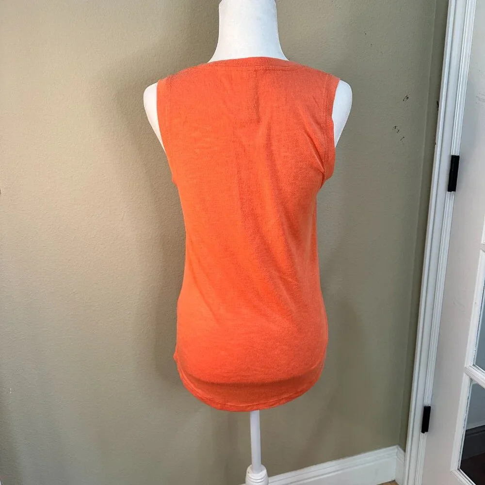 ATHLETA Vibrant Orange Side Vent Tank Top - small - Picture 5 of 9